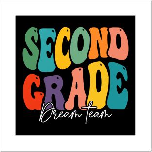 Second Grade dream team - 2nd Grade Teachers And Kids, Groovy Design Posters and Art